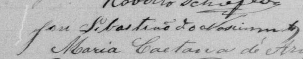 Assinatura de José Sebastião, na ocasião de seu casamento civil, em 1892.