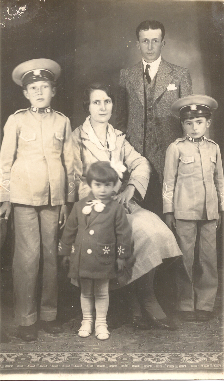 A família Nilles Vargas Lopes: Wilma, João Justo e os filhos Rubem e Edy, e a filha Ivone
